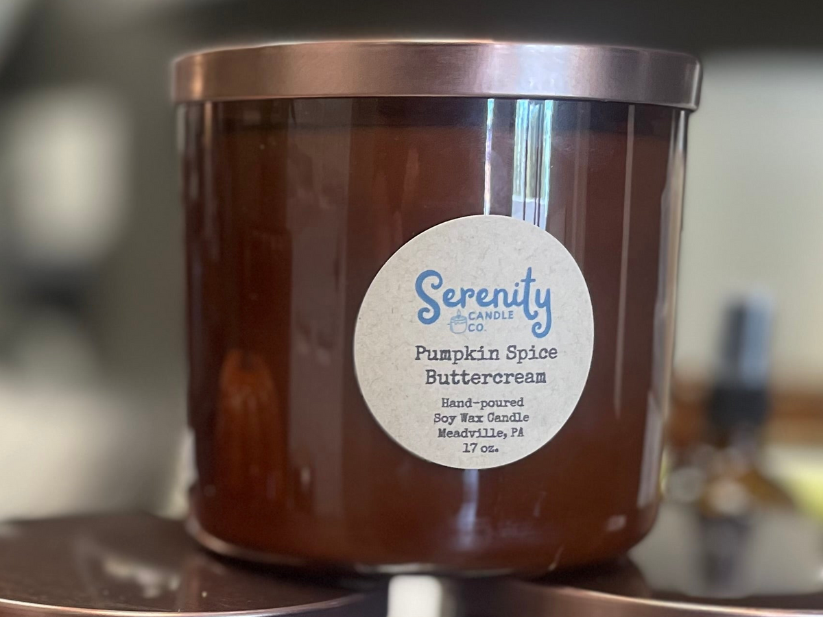 17 oz. 3 wick amber jar-pumpkin spice buttercream