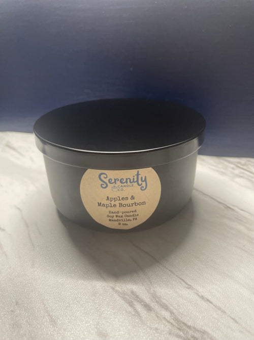 8 oz. 3 wick Apple & Maple Bourbon Candle